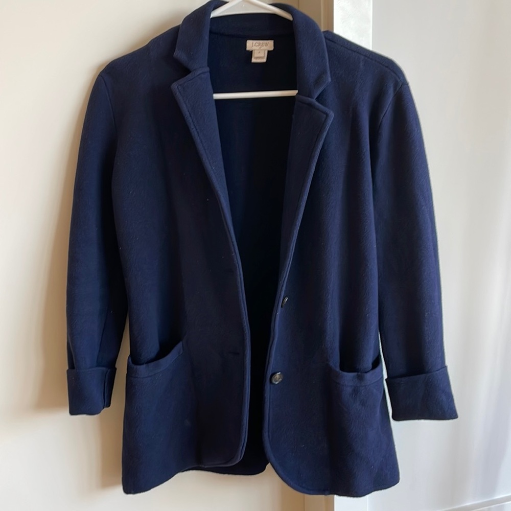 J.Crew Knit Blazer, Navy, Small